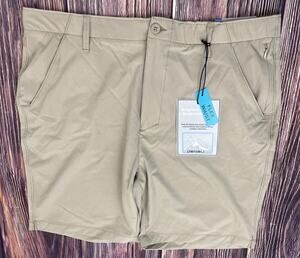 NWT Denali Shorts Mens Size 36 Beige Stretch Tech Fabric Performance Hiking